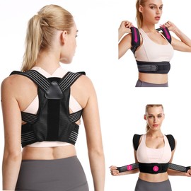 MEBUN: Stooping Support, Unisex, Posture Support, Black, Hunched Belt, For Home Use, Going Out, Rolled Shoulder Support, Breathable, Posture Improvement, Easy to Wear (M)