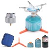 WADEO Camping Stove with 1LB Propane Tank Adapter, Fuel Can