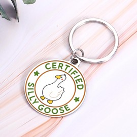 Funny Gifts Silly Goose Keychain, Funny White Elephant Gifts, Stocking Stuffers for Adults Women Men Teens, Cute Stuff Gag Gifts Cool Gifts, Valentines Christmas Gifts for Women Men Friends Coworkers