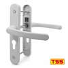 TSS UPVC Door Handle Set, 48mm PZ (Centres), Lever/Lever, Screw