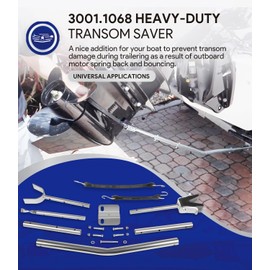 Universal Transom Saver, 3001.1068 Adjustable Heavy-Duty Transom Saver for Outboards Up to 150 HP, Adjustable from 28" to 59"