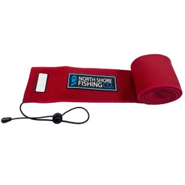 Premium Neoprene Fishing Rod Sleeve – Floating, Puncture Resistant, Labeled Protective Sock for Casting, Spinning, Trolling Fishing Rods (Casting/Trolling, Red, 75")