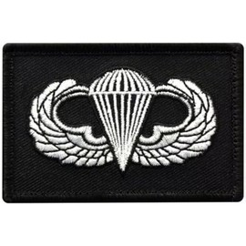 Airborne Jump Wings Paratrooper Patch - 3 X 2 Inch Hook Fastener Backing P68