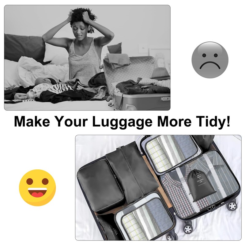 10 Set Packing Cubes for Suitcases, Packing Cubes Travel Essentials