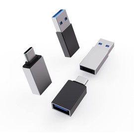 USB C Adapter Type C Male to USB-A Female Support 5Gbps High-Speed Data Transfer Charging Converter for All USB A and Type C Devices (A) 4 Pack