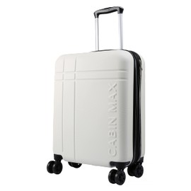 Cabin Max Velocity 55x40x20cm (22x16x8) Expandable Suitcase 4 Wheel Luggage Cabin Bags Suitable for Ryanair, Easyjet, Jet 2 Paid Carry On (White)