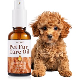 Pet Fur Care Oil - Detangles, Reduces Shedding - Adds Shine with Collagen & Natural Oils - Leave-in Conditioner for Dogs & Cats - 1.01 fl. oz