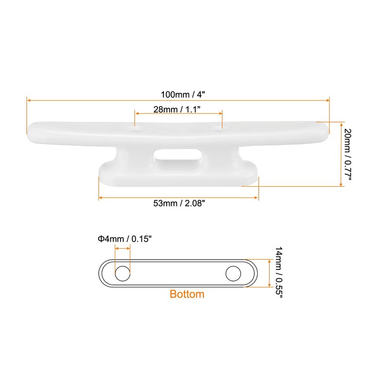PATIKIL 4 Inch Nylon Boat Dock Cleat 2 Pack Kayak