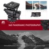 EVUMO V1S Mini Fluid Head for Camera Tripod Monopod, 360°