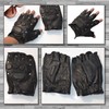 Rex Standard GT017 Men's Fingerless Leather Gloves for Biking, Cycling,