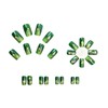 Lomxene Press On Nails for Woman Short Fake Nails Green