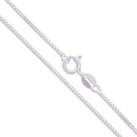 Real Solid 10k White Gold Box Chain 0.5mm 16" Necklace