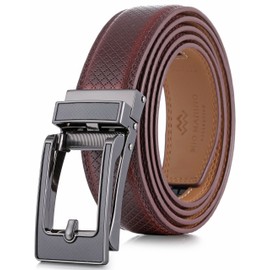 Mens Belt – Italian Designer Leather Belt by Mio Marino – Easy to Adjust Linxx Buckle – Perfect for Casual or Dress Occasion