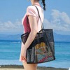 Net Mesh Beach Shoulder Bag 2 Colors LM-0814 Black 2ea