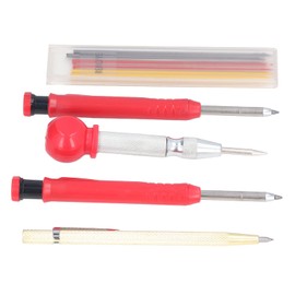 Marhynchus Carpenter's Pencils, Scribing Pen, Hand Tool Set, Comprehensive Tool Set, Deep Hole Marker, Grains, 3 Coloured Pencil Replacement Leads, Scribing Tool for Wood, Metal