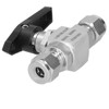Ball Valve Stainless Steel 3Piece Type StraightThrough Ferrule Equipment SS316L