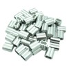 Pack of 100 3.0 mm aluminium double sleeves crimping loop