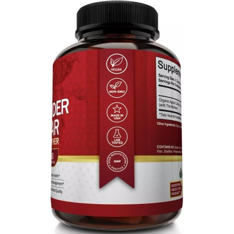 NutriFlair Apple Cider Vinegar Capsules with The Mother - 120