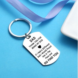 Dad Keyring Gifts from Daughter Son Dad Christmas Birthday Gifts for Dad Gift Key Ring Father's Day Presents Keychain Daddy Birthday Gifts Christmas Gifts for Dad Keyring from Daughter (silver)