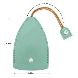 BELOMI 2 Pcs Car Key Case, PU Leather Pull-Out Keychain Bags, Leather Large-Capacity Key Sleeve, Portable Key Storage Bag, Protective Key Pouch for Most Vehicle Models (Light Blue)