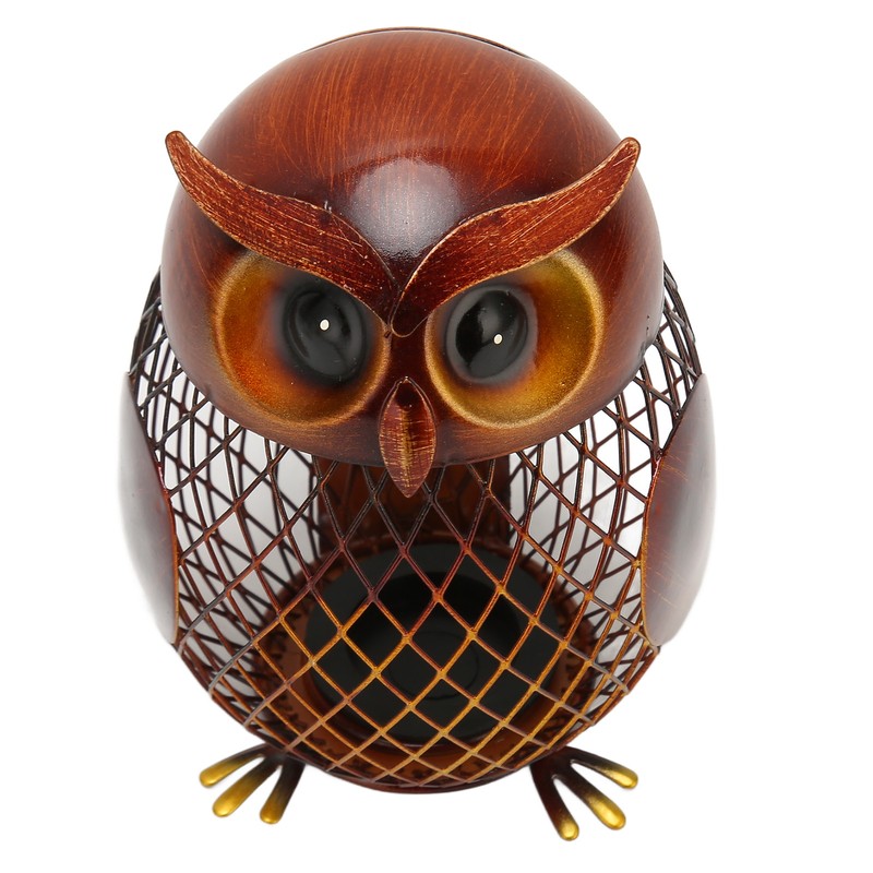 Owl Piggy Bank Owl Shaped Metal Coin Box Handwork Crafting