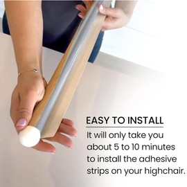 Highchair Decorative Leg Wraps, 4 Pcs Bamboo Style Highchair Adhesive Strips High Chair Accessories High Chair Leg Wraps Sticker, Compatible with IKEA Antilop Highchair (Coconut Wood Pattern)