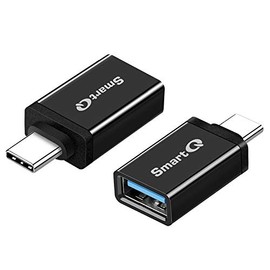 SmartQ L207 USB C to USB Adapter (2 Pack), 3.0 Super Speed USB A to USB C Adapter Compatible with MacBook Pro 2019, MacBook Air 2020, Dell XPS and More Type C Equipment(USB-A Male to USB- C Female)