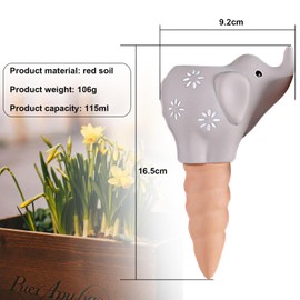 FantasyDay Self Watering Spikes, 4 Pack Elephant Shape Plants Automatic Water Device, Lasting 1-2 Week - for Indoor and Outdoor Use, Home, Office, Garden, Holiday Auto Irrigation System
