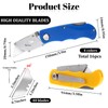 16 Pcs Folding Utility Knife 4 Color Retractable Box Cutter
