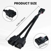 SATUY 2Pcs USB 2.0 Header Splitter, Nylon Braided Motherboard 9
