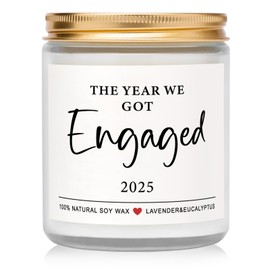 Engagement Gifts for Couples 2025, Gift for Newly Engaged Couples, Happy Engagement Gift Ideas for Her, Women, Friends, Bride to Be Gifts - Lavender Scented Engaged Candles (7oz)