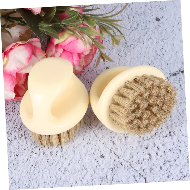 WOONEKY 2pcs Beard Cleaning Brush for Men Multifunctional Hair Care