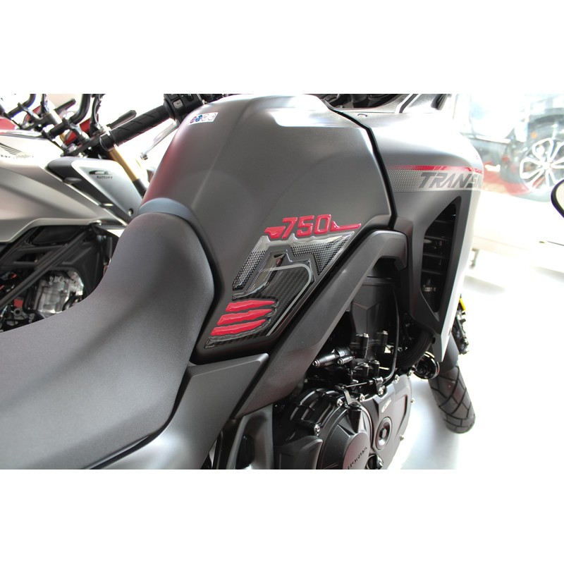 Tankpad Knee Pad Compatible with Honda Transalp XL 750 Black