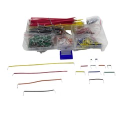 Jumper Set, 840 Pieces, 14 Types, Aluminum Wire, Breadboard Compatible, Electronic Components, No Soldering Required, For Prototyping, Electronic Crafts, Experiments, Storage Case Included