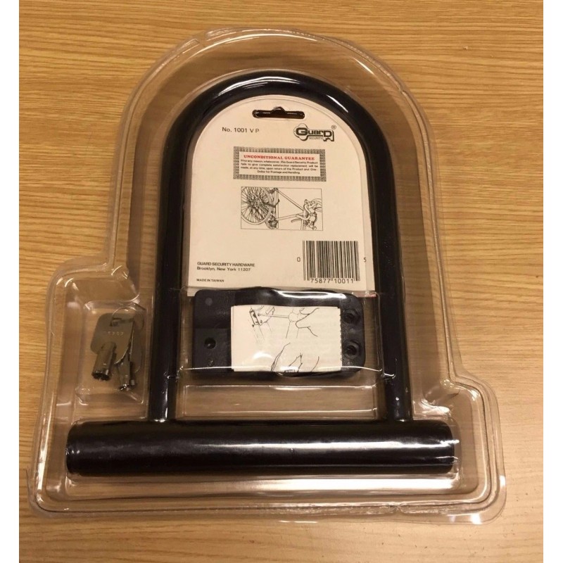 GUARD SECURITY 8" x 4" BICYCLE SHACKLE U LOCK WITH