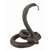 Large 12.75-Inch Tall Bronze Finished King Cobra Cast Resin Sculpture