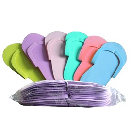Operitacx 36 Pairs Disposable Slippers Pedicure Slippper Flip Flop for Salon Nails Spa Pedicure (Random Colour)