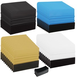 Acrux7 40 PCS Vinyl Squeegee with 20PCS Felt Fabric for Tint Film Decal Squeegee Application Tool Vinyl Wrap Installation Wallpaper (Mixed Colors)