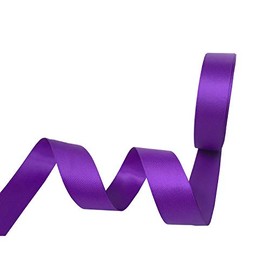 QIANF Cinta de satén de doble cara de 3/8 pulgadas de ancho, no se decolora, 25 yardas (465-morado)