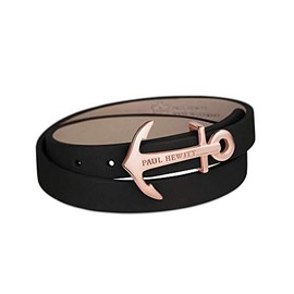 Paul Hewitt Wrap Bracelet Rose Gold, Stainless Steel, Black