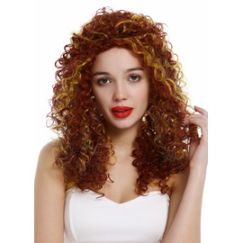 WIG ME UP - VK-35-350/144 Lady Wig long very curly voluminous curls curled copper red and goldblond mix