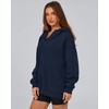 BTFBM Women's Oversized Hoodies Casual Fleece Long Sleeve V Neck