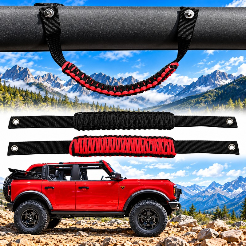 2Pcs Braided Paracord Grab Handles for Ford Bronco 2021–2023 –