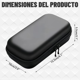 Estuche de Viaje de Organizador electrónico, Estuche de Disco Duro, protección portátil EVA pequeña Caja de la Cremallera Caja pequeña, para Cable, Lápiz Óptico, Tarjeta SD, Banco de Energía