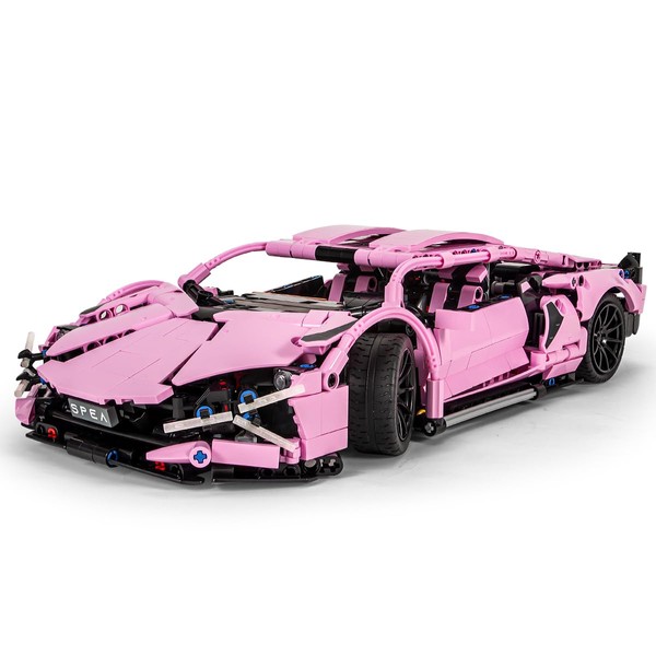 GOTIMON Pink Sports Car Building Blocks Set Toy, Collectible MOC