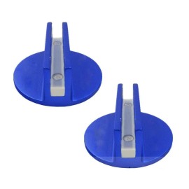 lan271982 2× Blue Aluminum Slotted Magnetic Jack Pad Pinch Weld Frame Rail Adapter