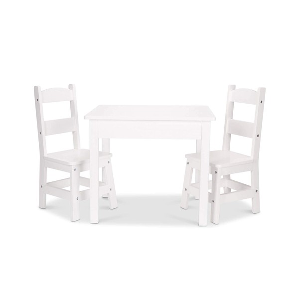Melissa & Doug Wooden Table & Chairs - White