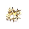 50 Pcs DIY Metal Star Studs Claw Nailhead Punk Rivets(10MM,