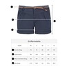 Sublevel women's stretch shorts with a braided belt. - dark