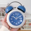 Reloj Despertador Análogo de Doble Campana, Reloj Pequeño Silencioso de